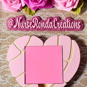 Hartvormige notitiehouder met concha, bureauaccessoires, schattig, bureau-esthetiek, cadeau