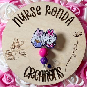 Pediatric Badge Reel, Gift, Medical, Character Badge, Peds