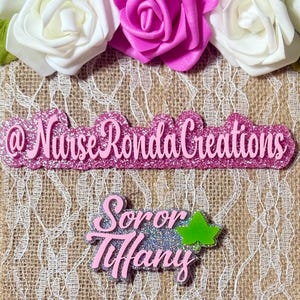 Alpha Kappa Alpha Name Pin, Name Badge, Soror Pin, Soror Gift, AKA Pin, Sorority Pin, Silver