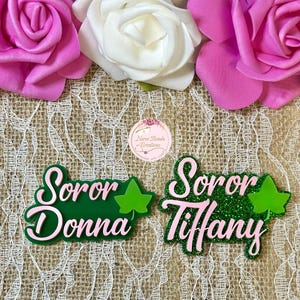 Alpha Kappa Alpha Name Pin, Name Badge, Soror Pin, Soror Gift, AKA Pin, Sorority Pin