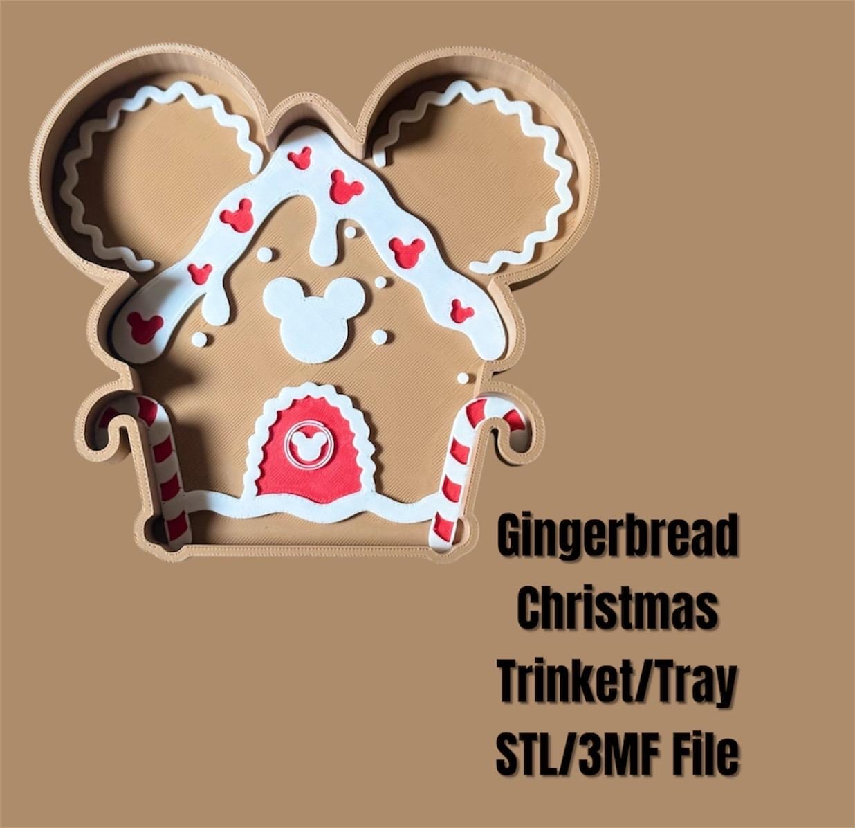 Gingerbread House Tray/trinket 3D File, Christmas Holiday, for 3D ...