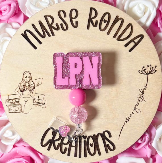 LPN Badge Reel, Licensed Practical Nurse, Medical, Gift
