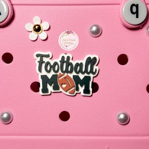 Football Mom Bogg Charm, Sports Mom Bag Accessory, Mom Gift