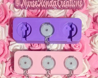 バッジリールホルダー、クラフターズ、バッジホルダーベース、3Dプリント、バッジリールホルダーディスプレイ、複数のカラーオプションあり