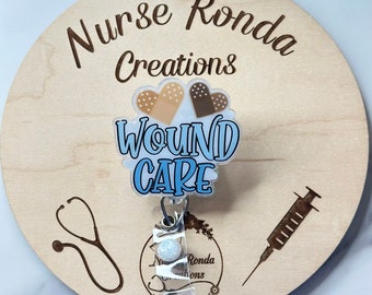 Carrete de insignias para el cuidado de heridas, enfermera especializada en el cuidado de heridas, enfermera especializada, herida, médico, equipo de heridas, obsequio, técnico en el cuidado de heridas