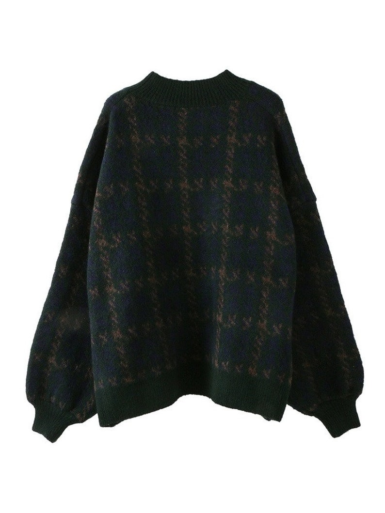 Vintage Type Patchwork Sweater Winter Knitted Sweater Plaid Etsy