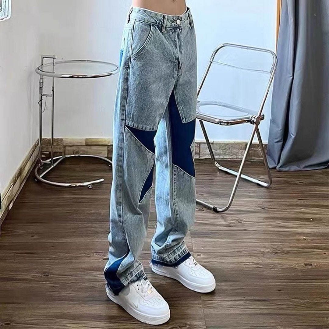 Y2K Style Streetwear Jeans Vintage Gothic American Hip Hop - Etsy