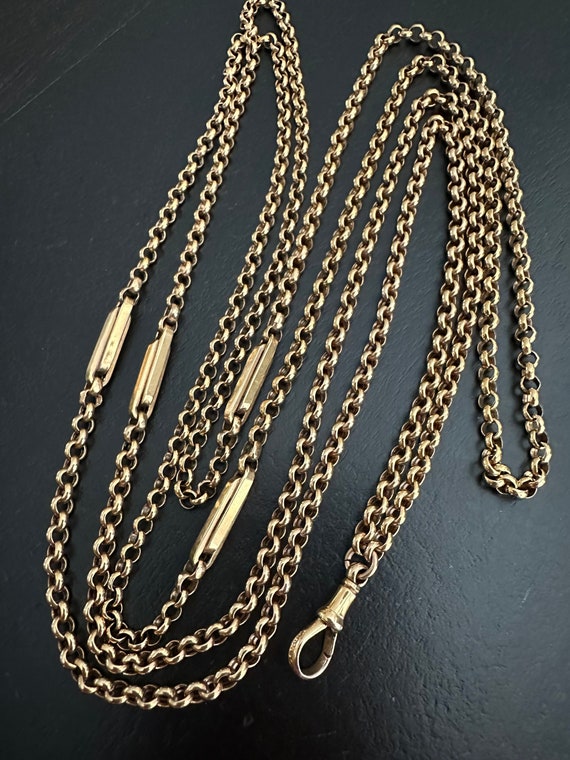 Antique 9ct Gold Belcher Chain with Chunky Papercl