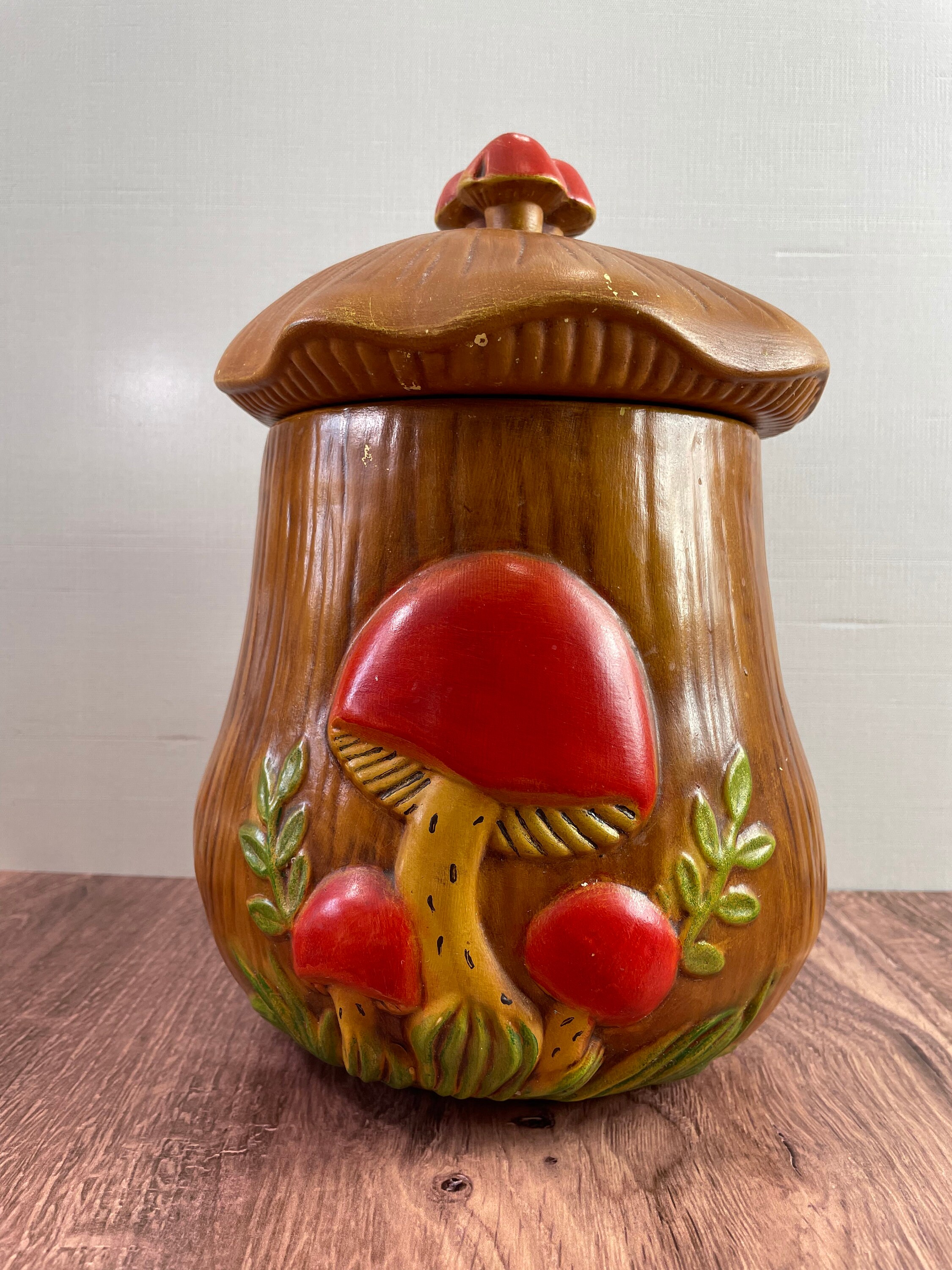 Vtg Arnel's Mushroom Cookie Jar/mushroom Canister Etsy