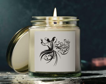 Persian Calligraphy Art, Whirling Dervish Art, Sufi mystic art, Dervish Candle, Farsi calligraphy, Rumi Art, Sufi Art