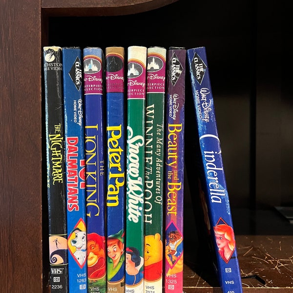 Repurposed Disney VHS journal covers.