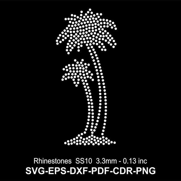 Rhinestone Palm Tree Svg - Etsy