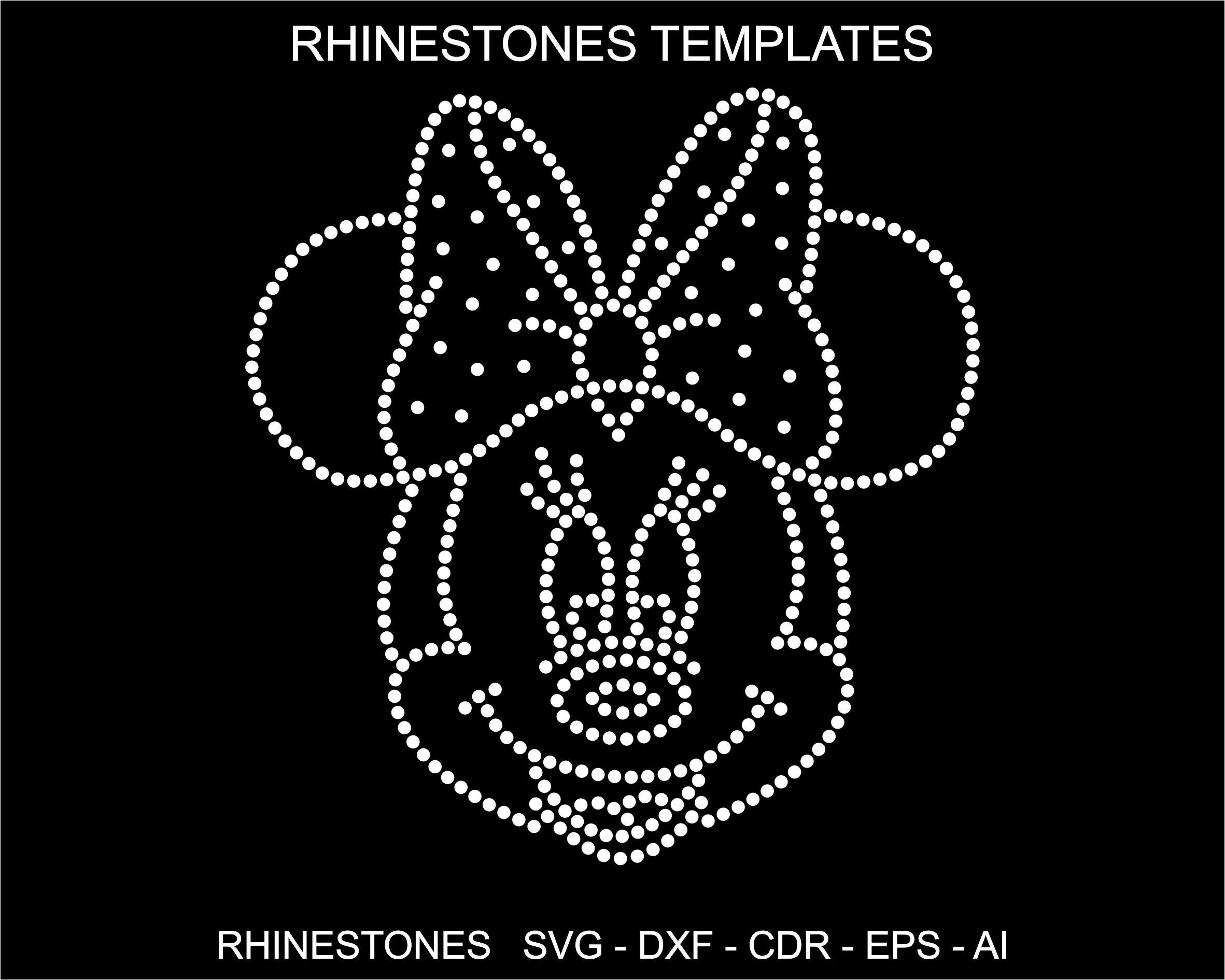 Rhinestone Minnie Mouse Rhinestone Minnie Mouse Pattern Etsy