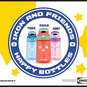 Funny Face Decal: Holographic Vinyl Sticker for Water Bottle