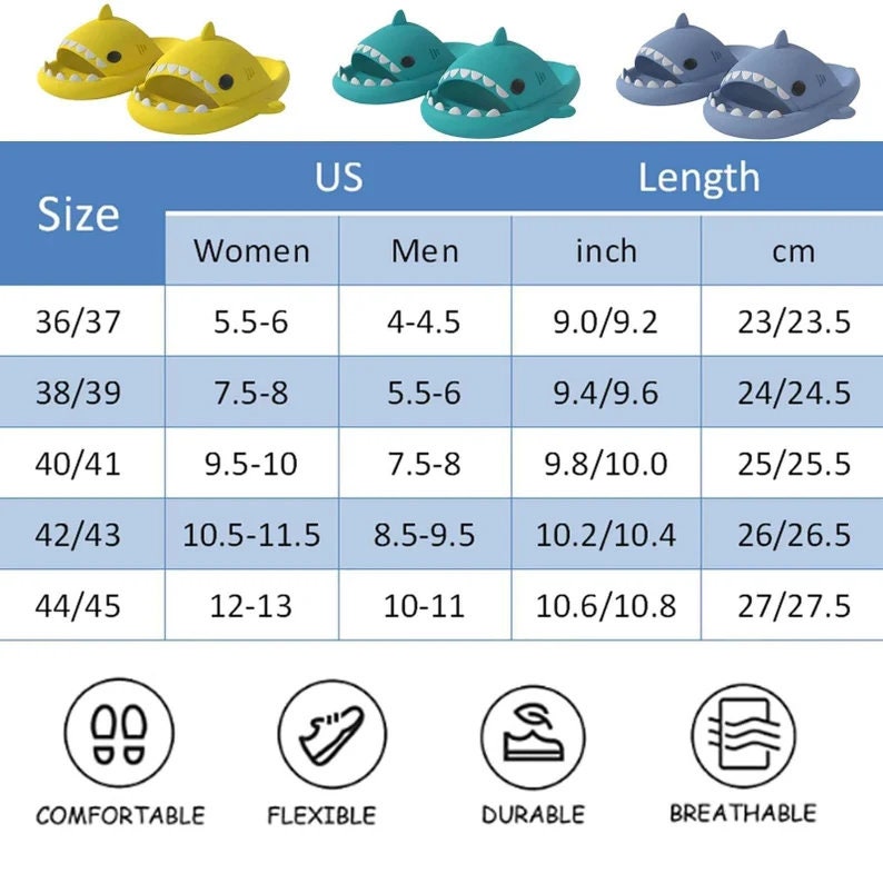 Shark Slippers Shark Slides Shark Sandals Beach Slides Etsy