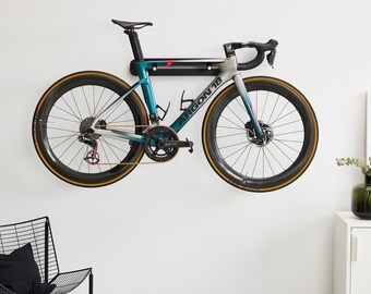Wall-mounted bike rack / road bike holder (METAL) - by Bonnes intentions.