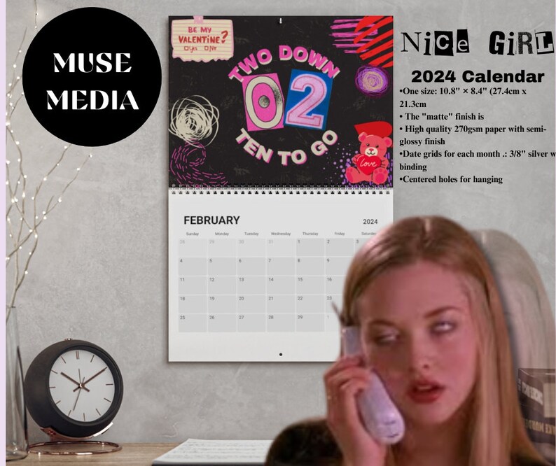 Mean Girl Calendar 2025 Nice Girl Calendar 2025 Daily Weekly Monthly