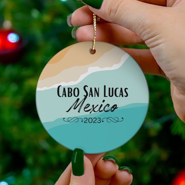 Cabo San Lucas Map Christmas Ornament Etsy
