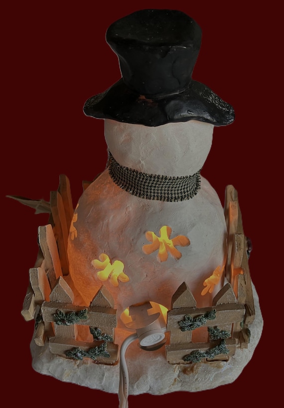 【MOUNTAINMAN＊SPECIAL CD 】☆直筆サイン入り☆ Vintage CRAZY MOUNTAIN Lighted Snowman Christmas Resin Figurine by