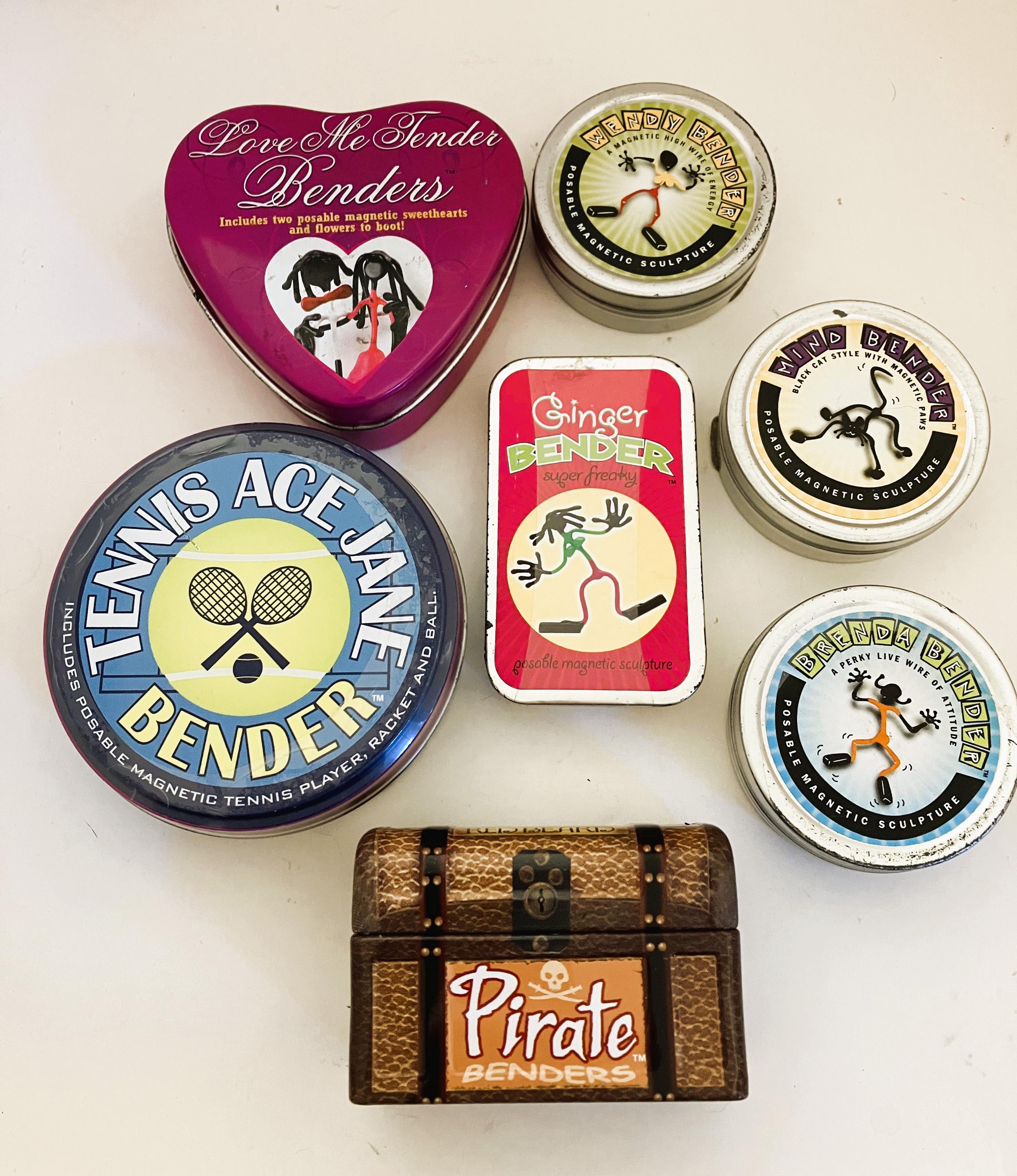 Vintage Hog Wild Benders Brand New in Metal Box Fidget Toy Decor