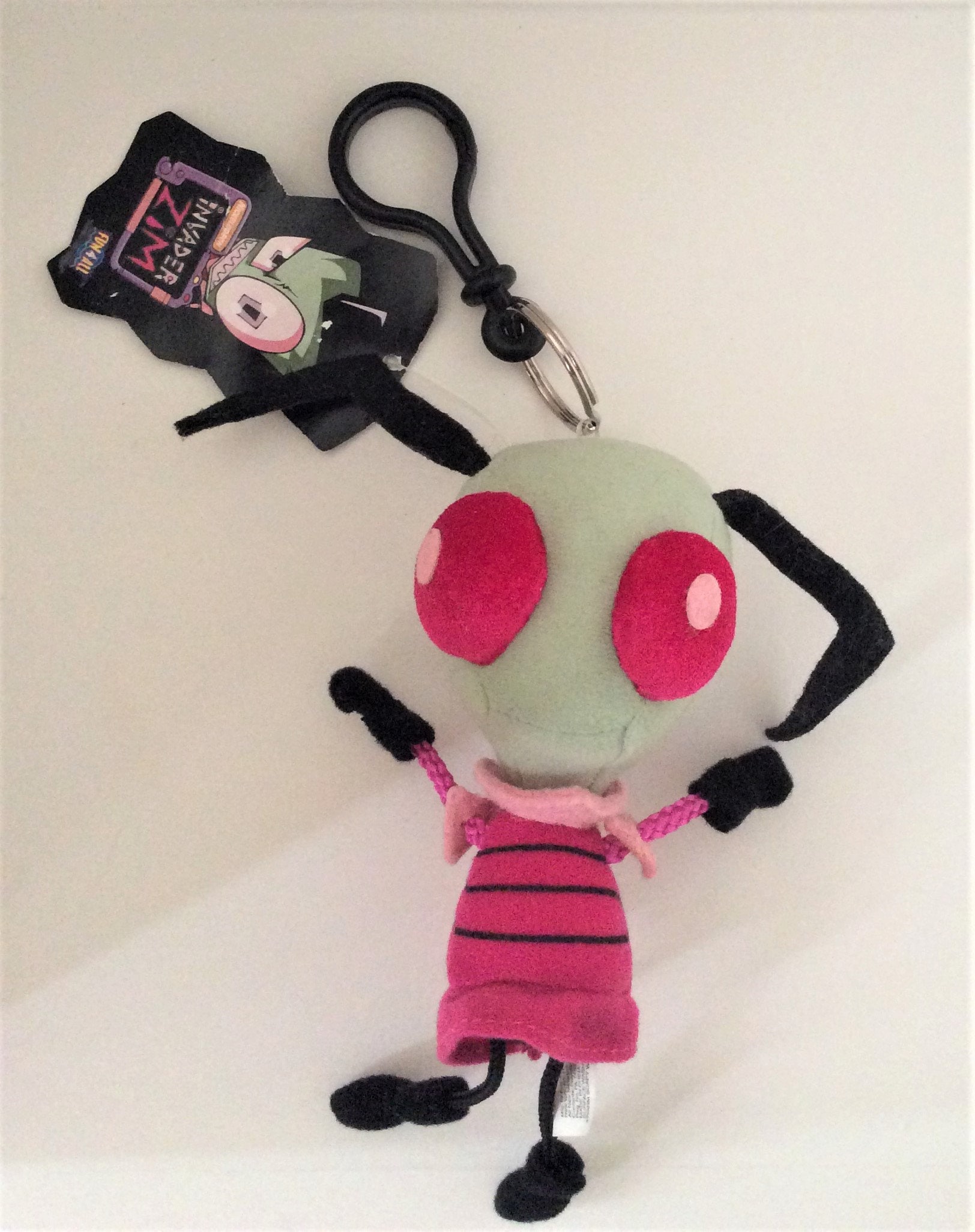 Vintage Nickelodeon Viacom Intl Invader Zim Plush Clip on / Key