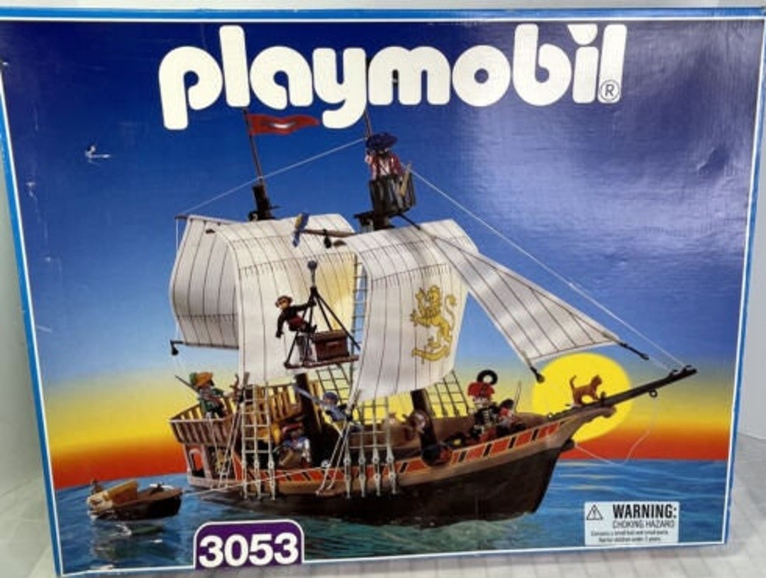 Skraldespand morder Slagskib Vintage PLAYMOBIL 3053 Pirate Ship 1993 Brand NEW in Box RARE - Etsy