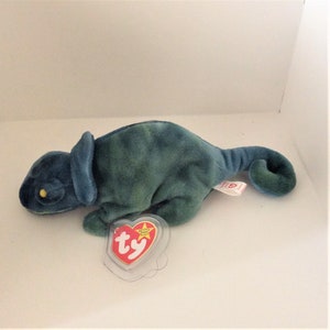 Vintage TY Beanie Baby "Rainbow" Tag/ Iggy Chameleon 1997 -Rare MINT