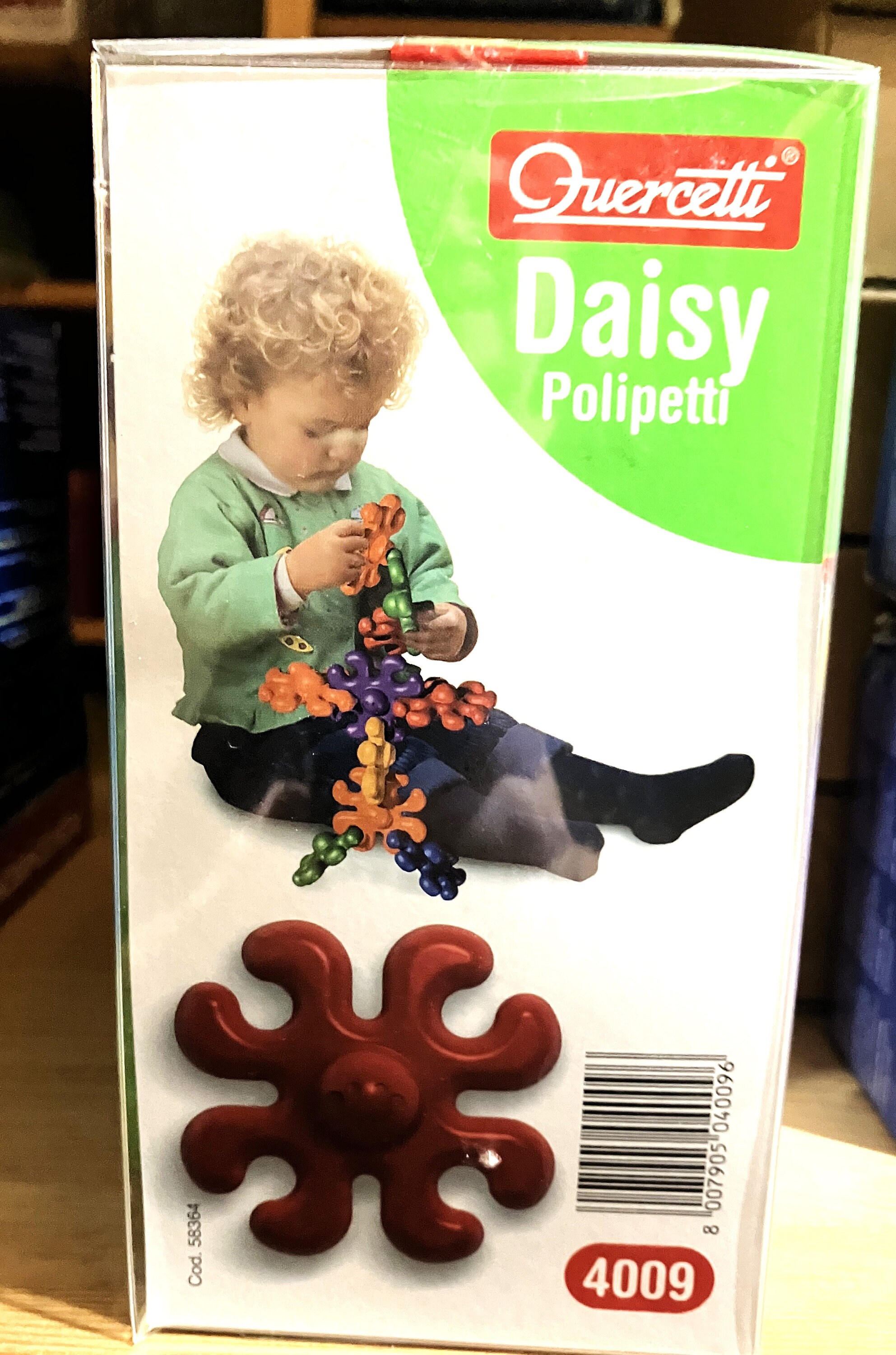 Jouet Bébé Quercetti Daisy Polipetti - 6 Pièces Colorées à Assembler, Pour L'éveil Et La Motricité
