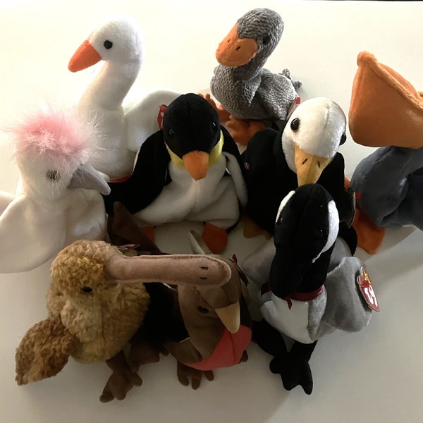 TY Beanie Baby - Choose from Birds Assortment Shown (1997 -Retired) MINT