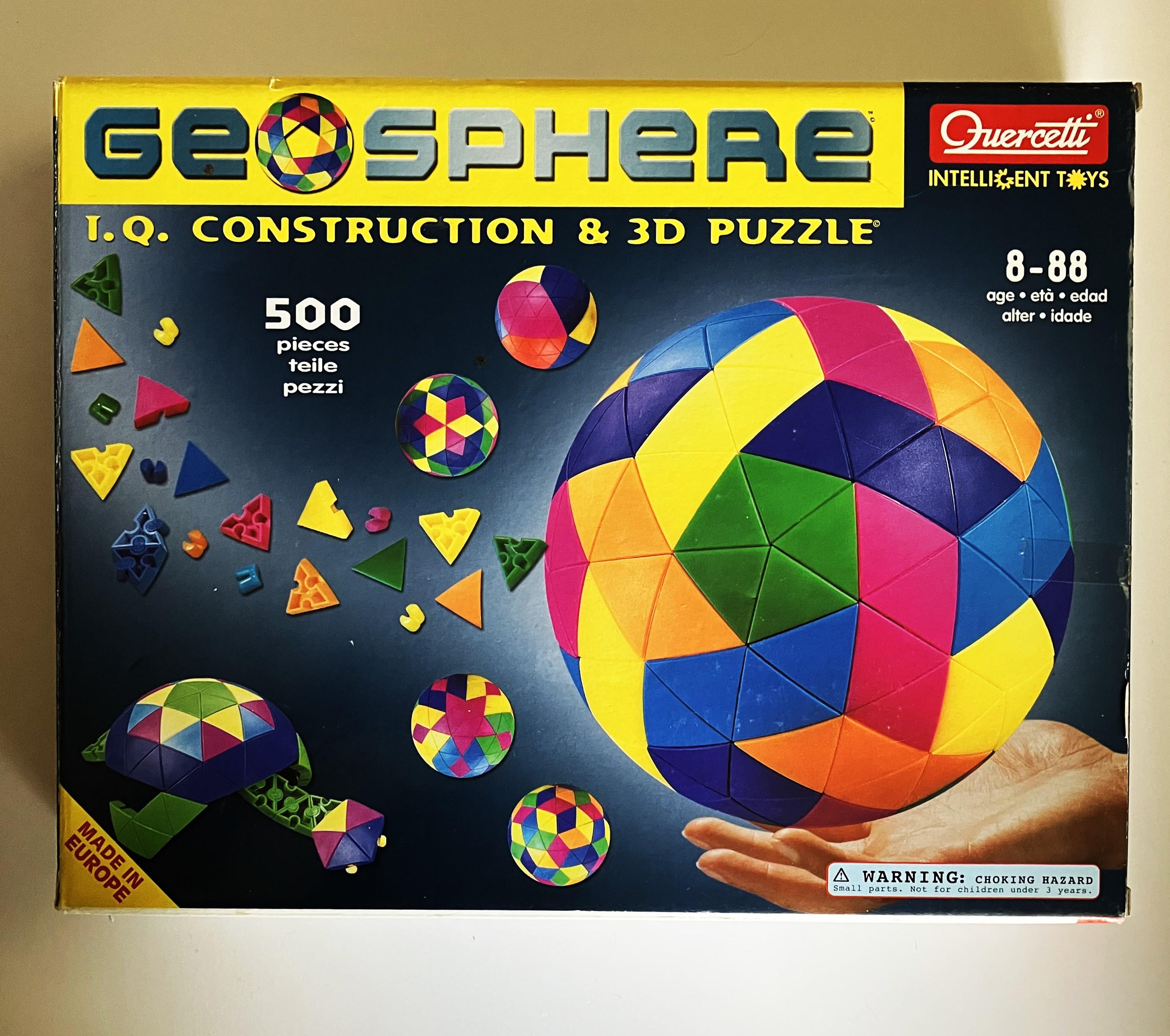 Vintage Quercetti Geosphere 450+ Pieces STEM 3d Puzzle IQ
