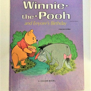 Winnie the Pooh and Eeyore’s Birthday | Story by A.A. Milne | Vintage Big Golden Book | Extra Large Hardcover | Children’s Book