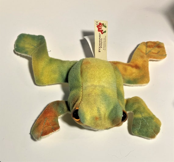 Folkmanis Mini Finger Puppet Plush Frog 2154 RARE New 