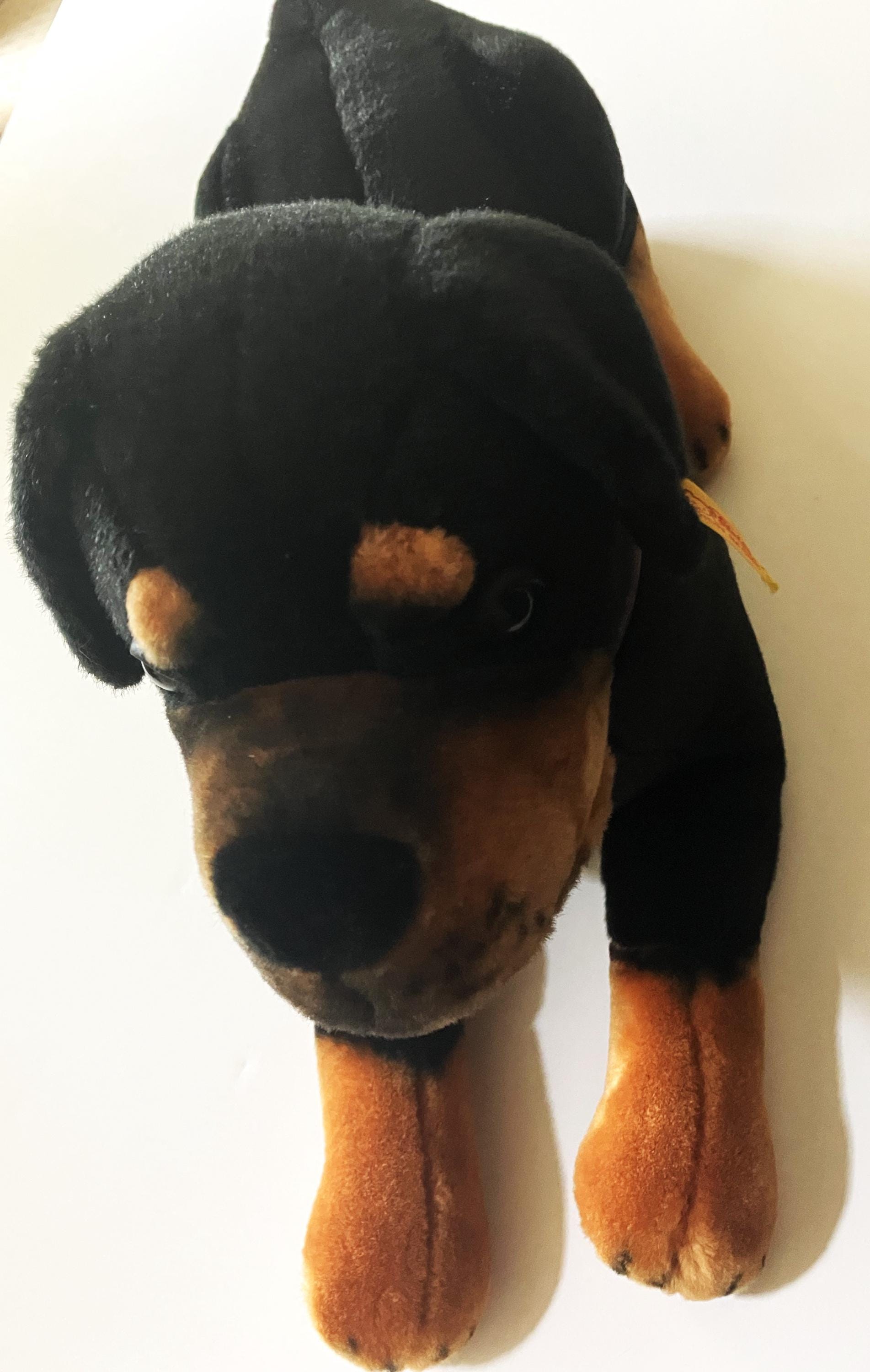 Vintage STEIFF AKC Rottweiler Dog Plush 19