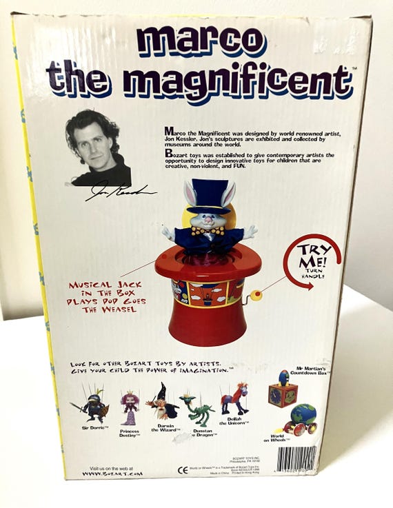 Vintage 1996 Bozart Toys Marco the Magnificent Rabbit Magician