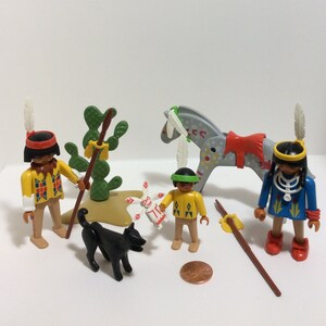 Vintage Playmobil 3396 Native American Family with Horse and