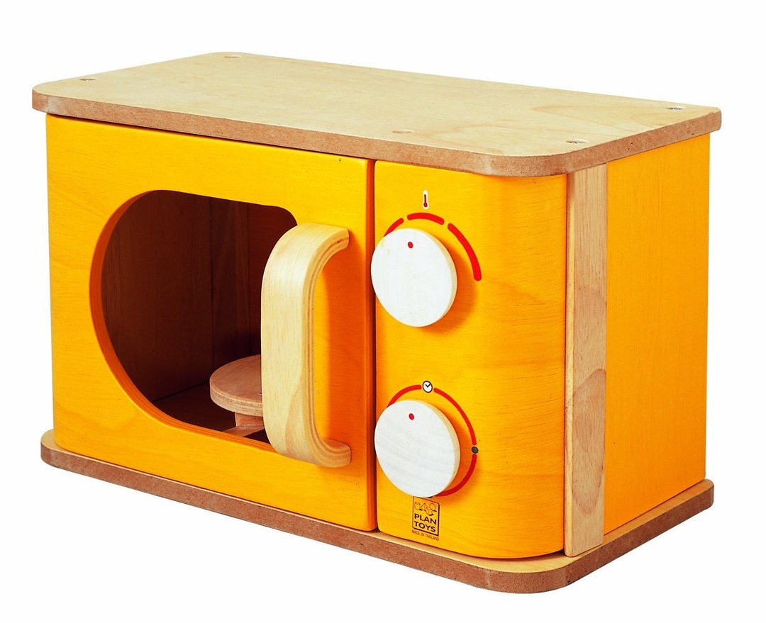 Vintage Plan Toys Ecofriendly Wooden Microwave Kitchen Etsy