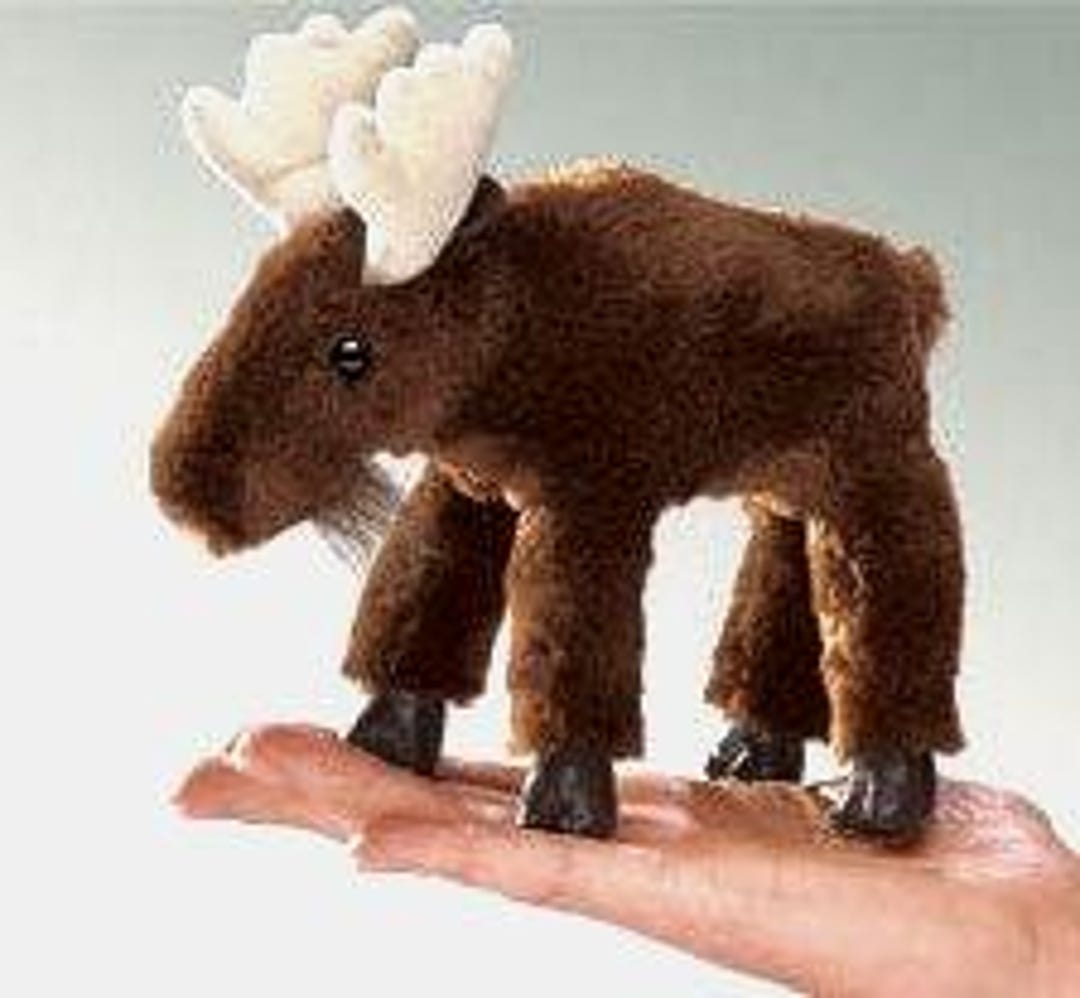 Bison Puppet Folkmanis Mini Moose Finger Puppet 2719 Rare New - Etsy