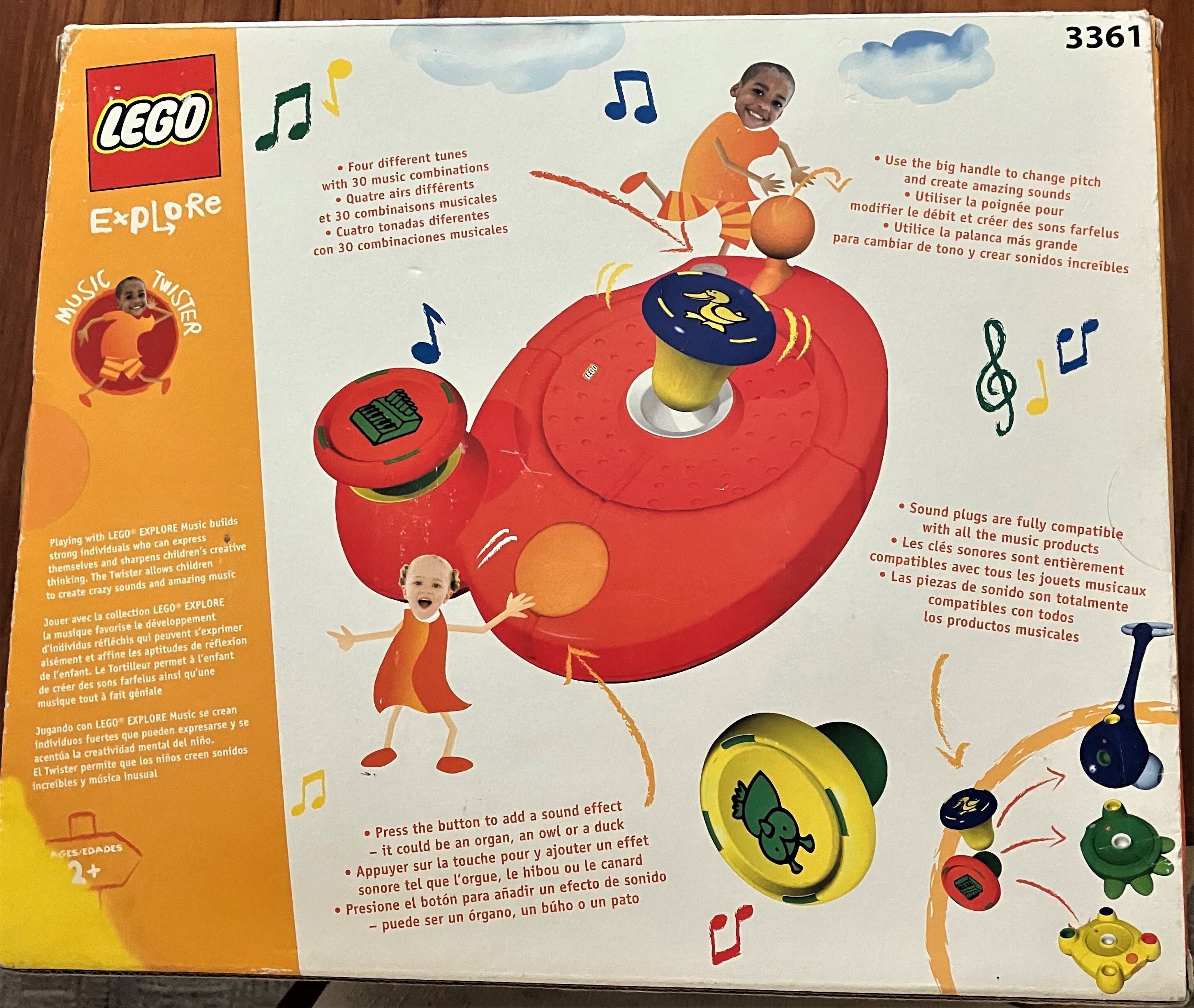 LEGO Explore Music Twister Set 3371 Contents 4 Pcs RARE 2002