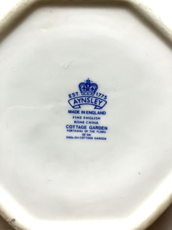 Vintage Aynsley Company of England Cottage Garden Decor Fine Bone