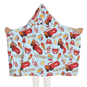 Cars Kids Hooded Towel Beach Towel Fun Bath Towel Hooded Towel for Kids Beach Towel Gift Birthday Gift Toddler Towel Kids Towel