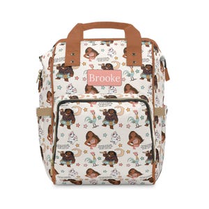 Moana Backpack Diaper Bag Minnie Diaper Bag Girl Princess Baby Shower Gift Nappy Bag Custom Diaper Bag Personalized Name Toddler Backpack