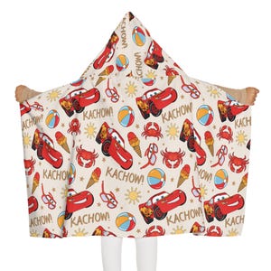 Cars Kids Hooded Towel Beach Towel Fun Bath Towel Hooded Towel for Kids Beach Towel Gift Birthday Gift Toddler Towel Kids Towel