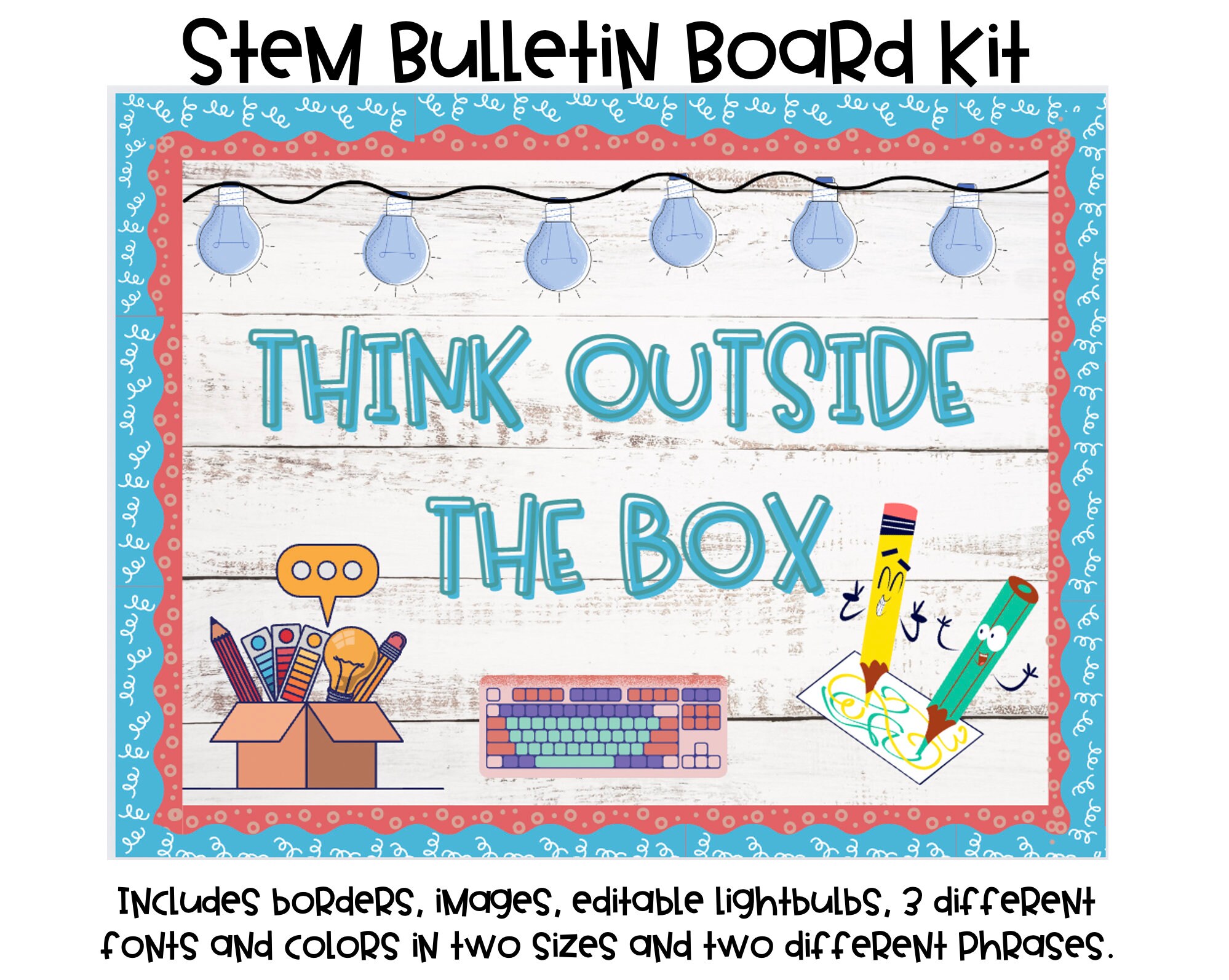 Stem/Steam/Makers bulletin board kit
