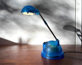 Vintage IKEA Espressivo Blue Translucent Telescopic Desk Lamp - Main Image