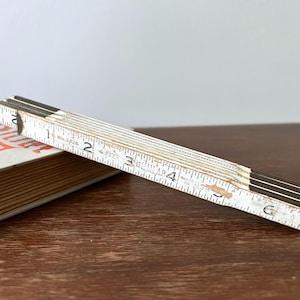 Vintage Dunlap 6 Ft Holz & Metall Zollstock Nr. 3926 | Hergestellt in den USA | Woodshop Werkzeug | Basteln Briefpapier | Rustikales Bauernhaus Werkstatt Werkzeug