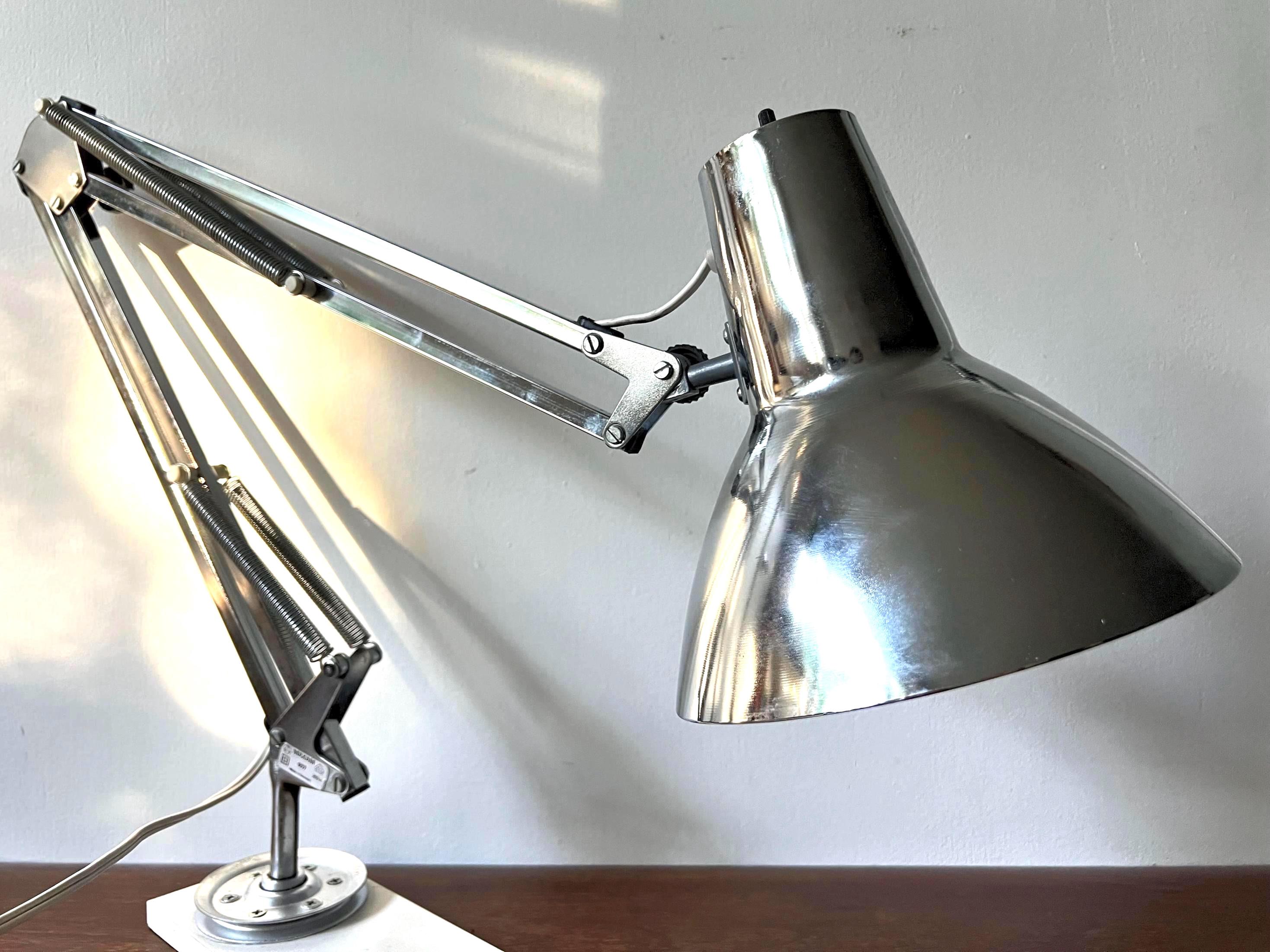 Vintage Maxam 607 Anglepoise Chrome Architect's Desk Swing Arm