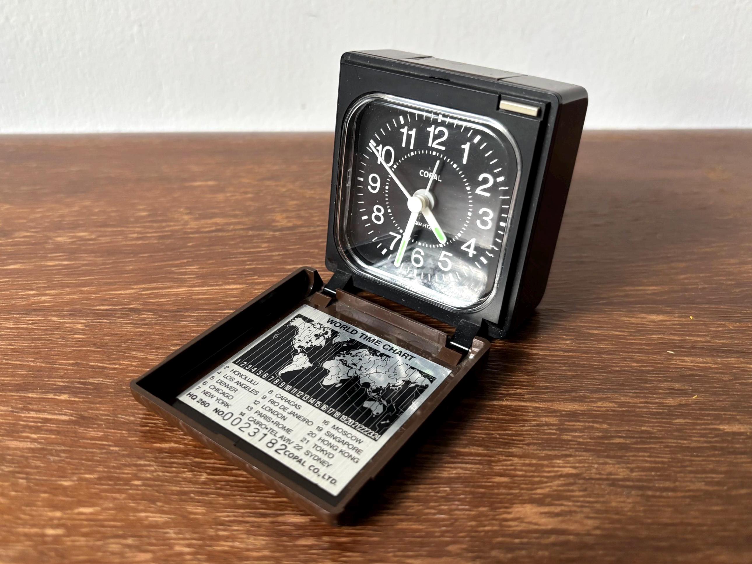 COPAL 置時計 1969年製 レトロ Vintage Copal Quartz Travel Alarm Clock | World Time Chart | HQ