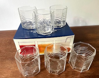 Vintage 1970s Dansk Summerhouse 5 oz Juice Glass Set of 6 and Set of 4 | Original box and packaging | Each set sold separately