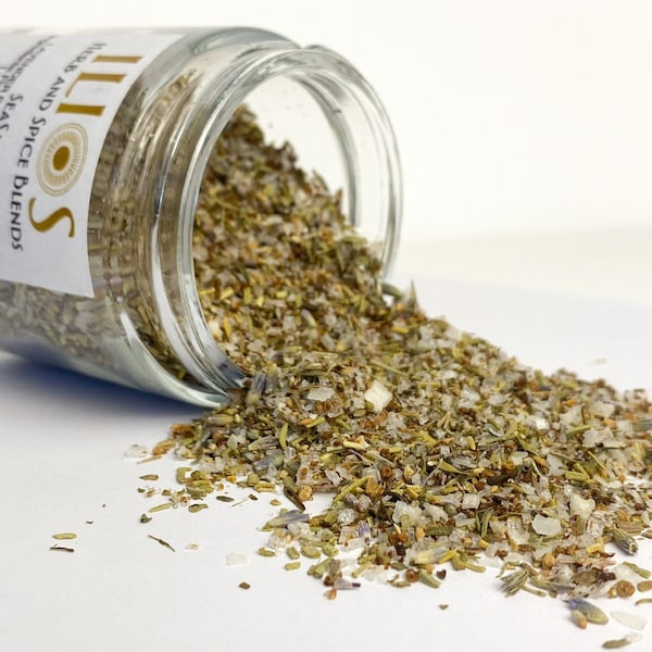 SEA SALT - Lavender Rosemary Infused - Herb and Spices - Hand Blended - 2.2 oz