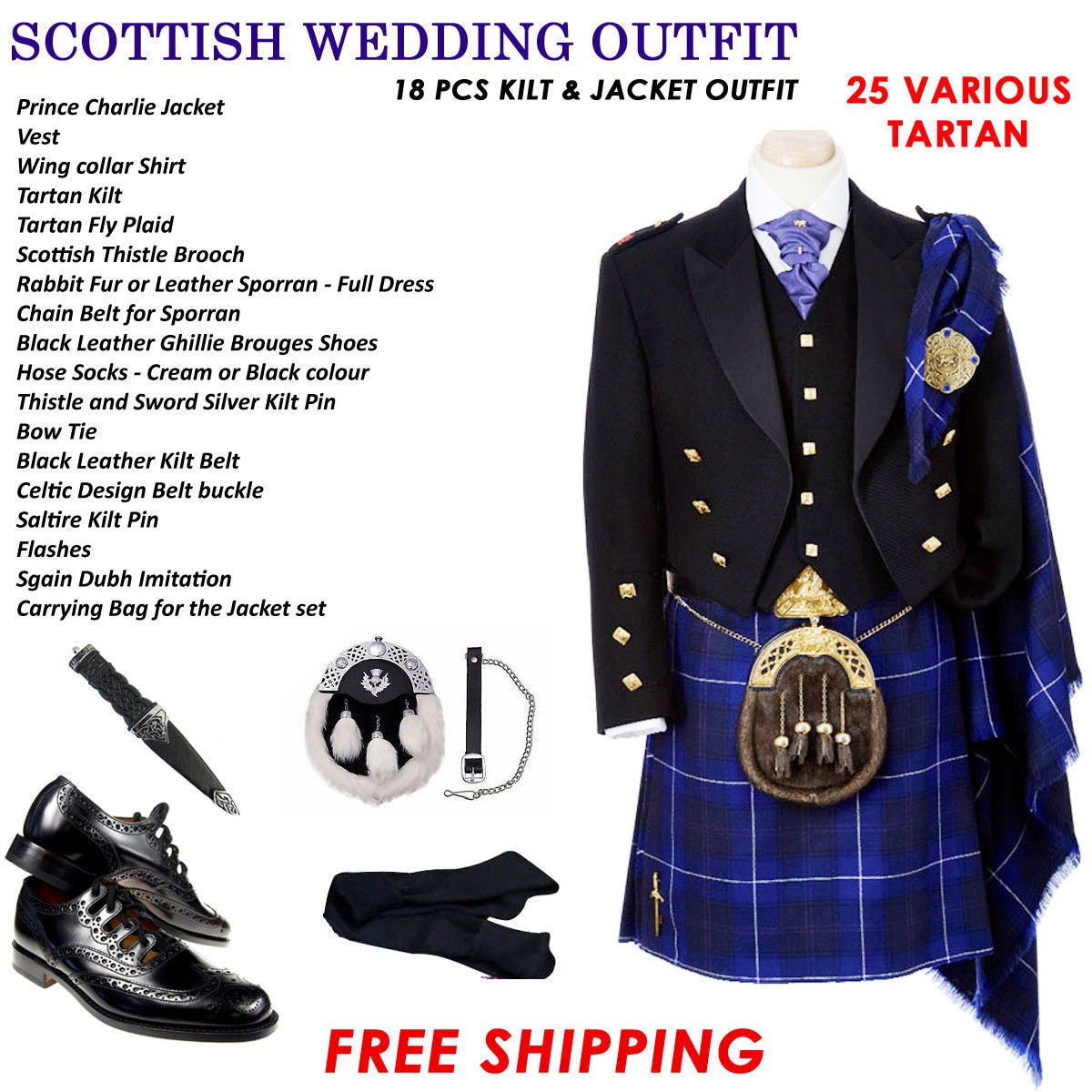 Saltire kilt cheap outfit